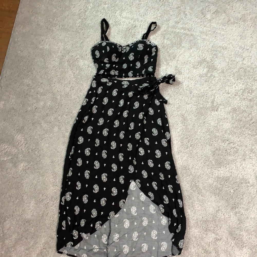 2 piece top and skirt